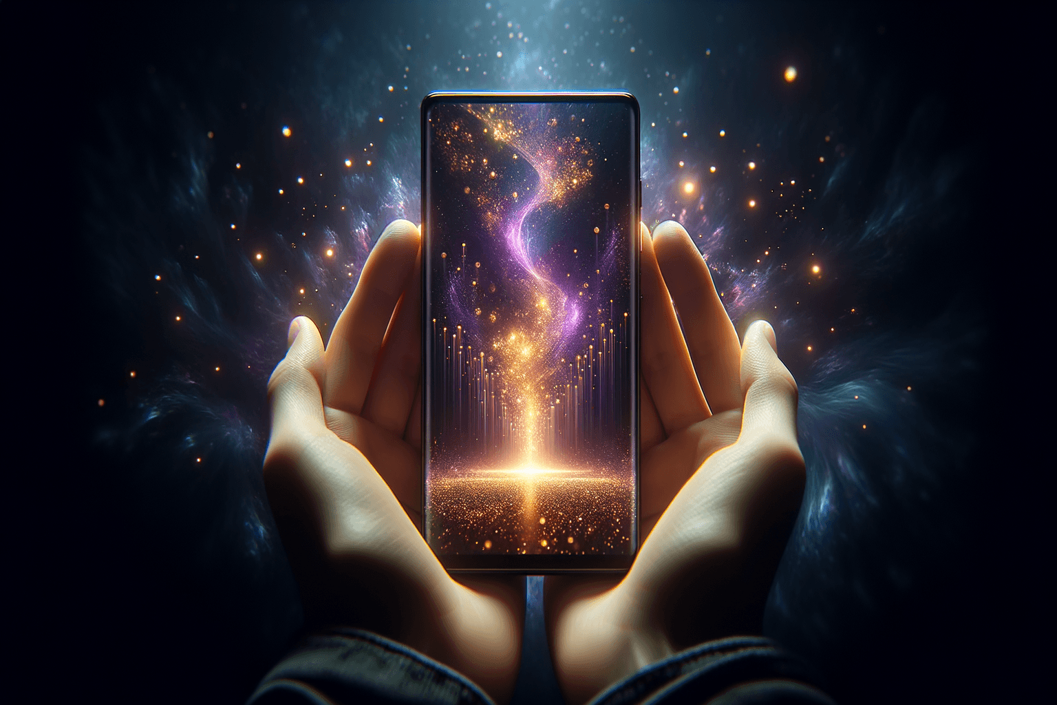 Collection of manifestation app interfaces on phone screens arranged in a grid